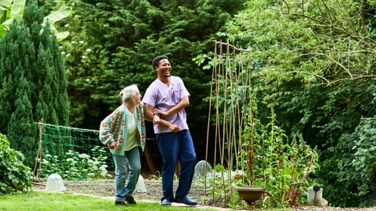Doctor with elderly man