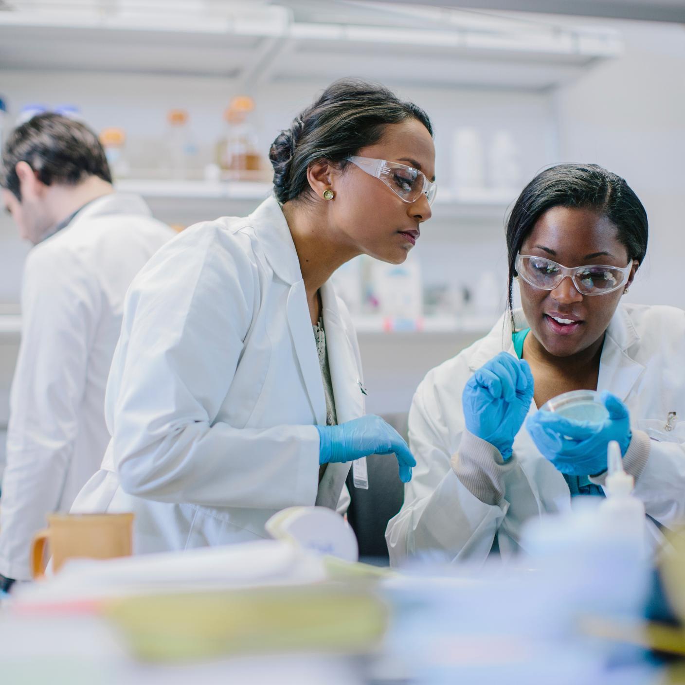 Mikrobiologie und sterile Medizinprodukte - Ärztinnen in einem Labor
