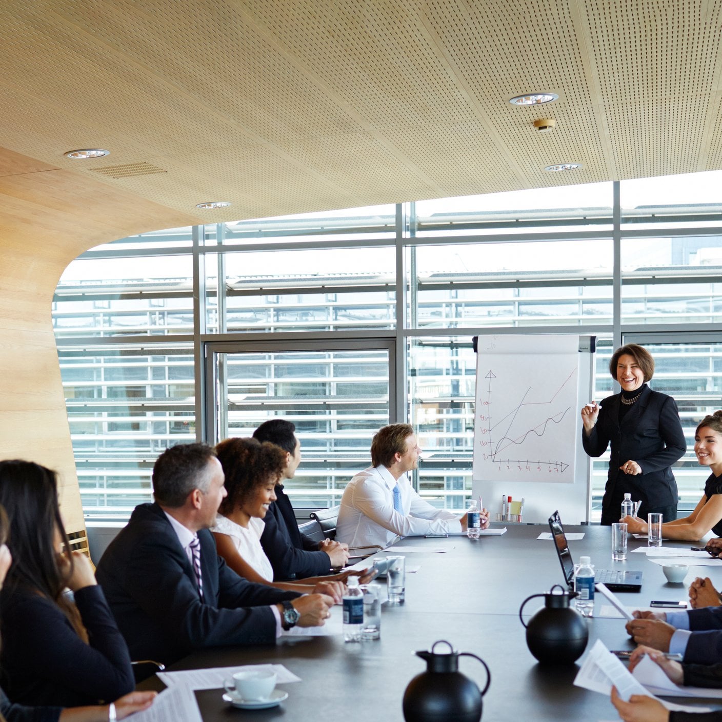 Large group of corporate business people.