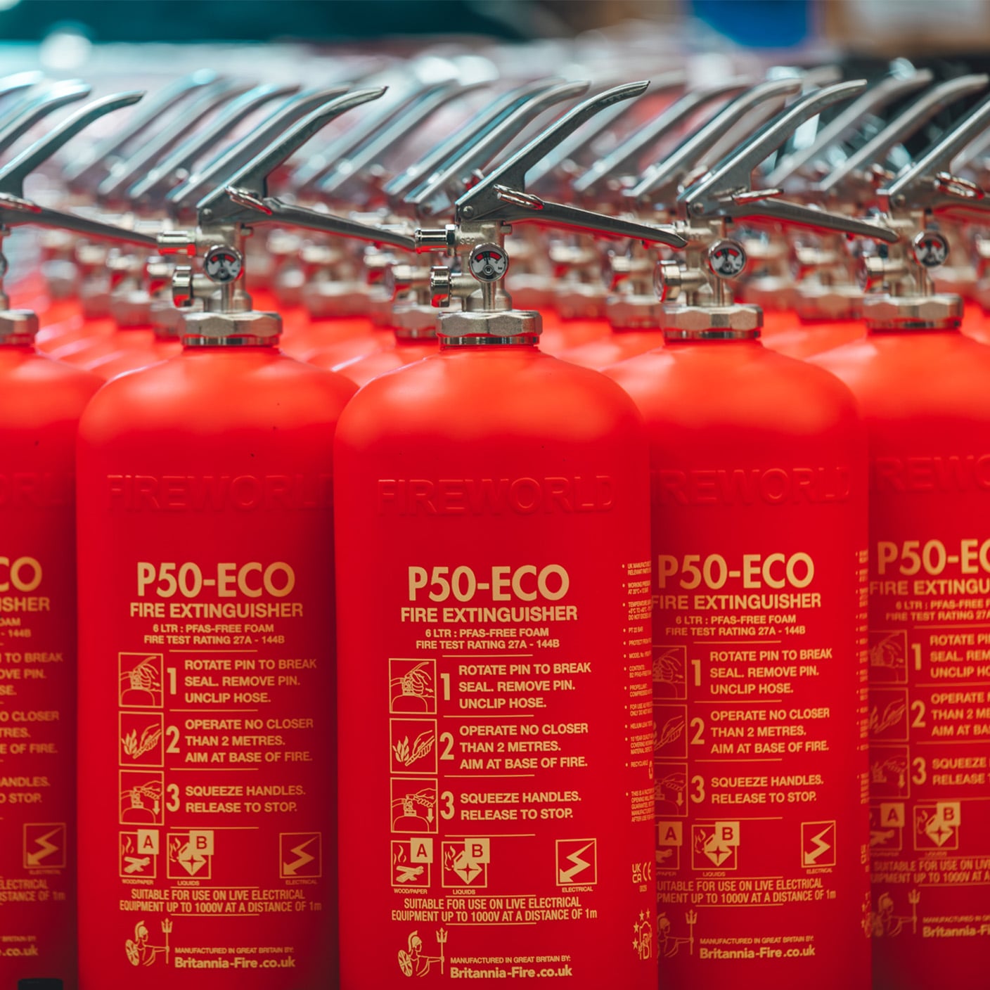 Red extinguishers