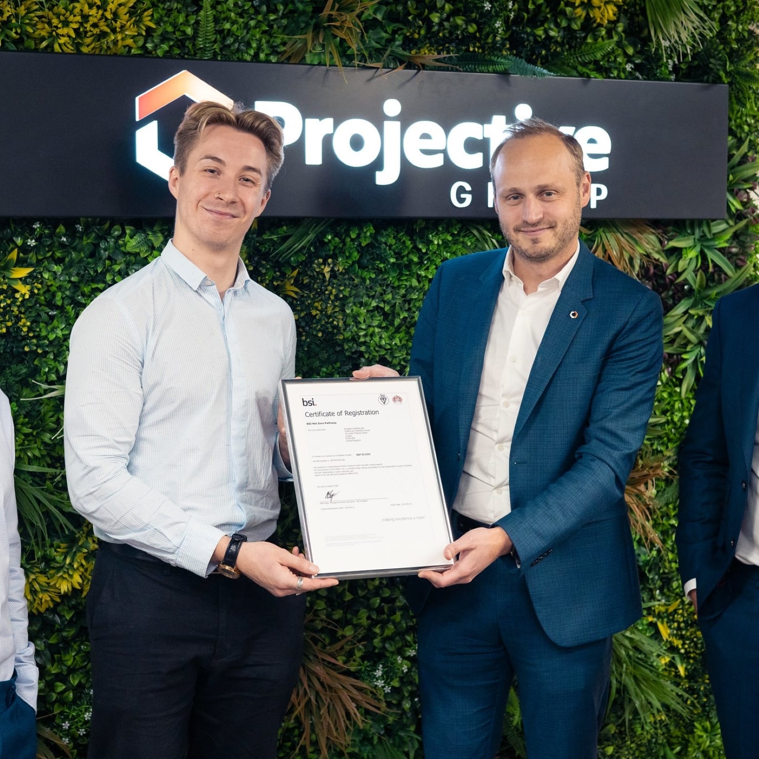 Projective Group employees holding a registration certificate