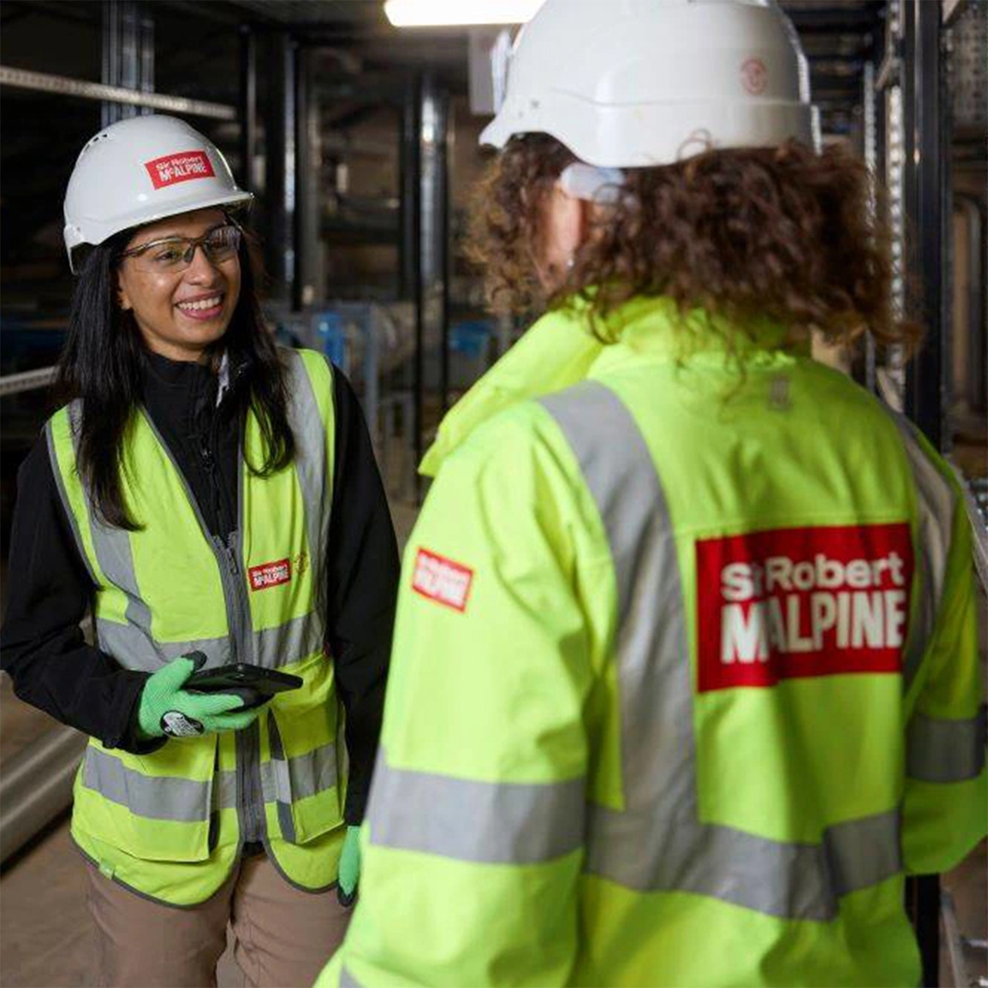 Female firefighters talking togheter